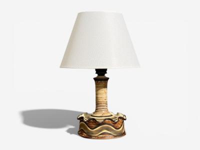 Jette Heller e Table Lamp Beige Ceramic Denmark 1970s