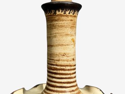 Jette Heller e Table Lamp Beige Ceramic Denmark 1970s