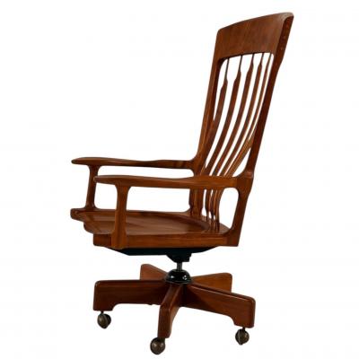 Jim Hammer Walnut High Back Desk Chair 1970
