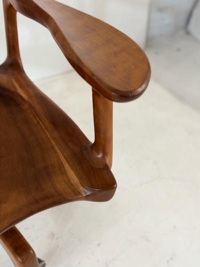 Jim Hammer Walnut High Back Desk Chair 1970