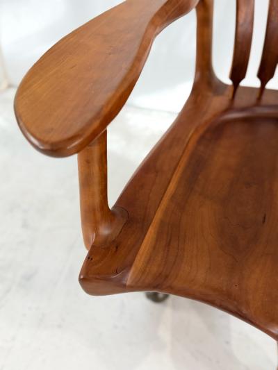 Jim Hammer Walnut High Back Desk Chair 1970