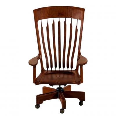 Jim Hammer Walnut High Back Desk Chair 1970
