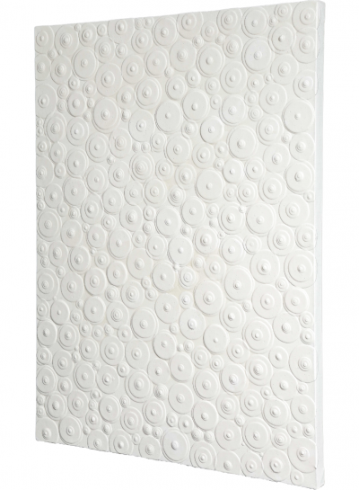 Jim Oliveira Jim Oliveira White Colorpile Painting Gloss Ink on Belgian Linen 2018