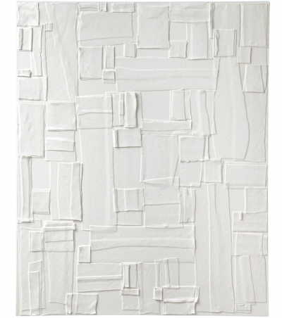 Jim Oliveira Jim Oliveira White Constructivist Painting Gloss Ink on Belgian Linen 2018