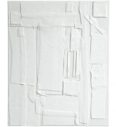 Jim Oliveira Jim Oliveira White Constructivist Painting Gloss Ink on Belgian Linen 2018