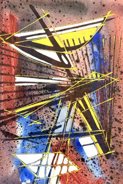 Jimmy Ernst Abstract in Colors 1952 
