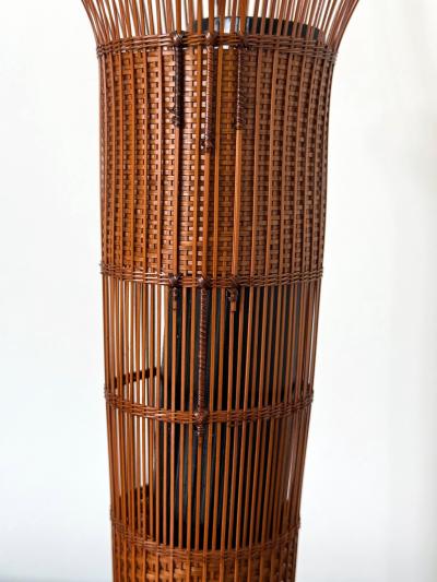 Jin Morigami Japanese Woven Bamboo Ikebana Basket by Jin Morigami