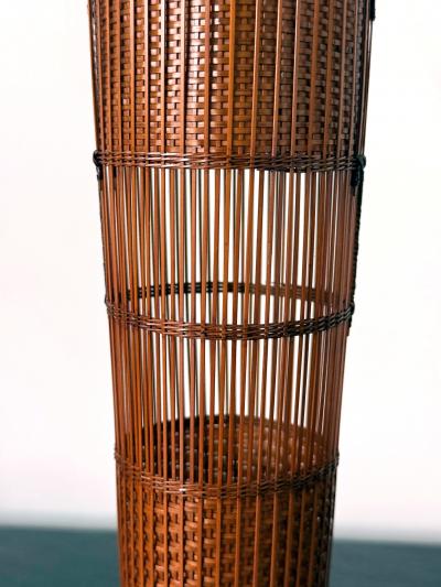 Jin Morigami Japanese Woven Bamboo Ikebana Basket by Jin Morigami