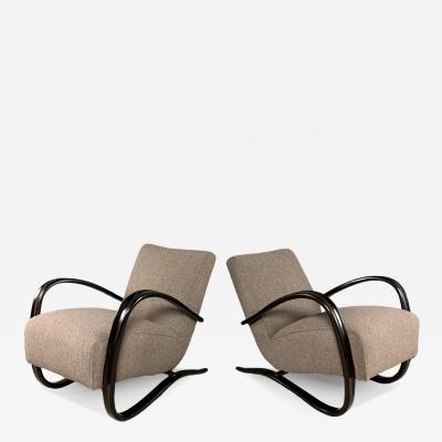 Jindrich Halabala 1930s Jind ich Halabala pair of H269 lounge chairs Czech
