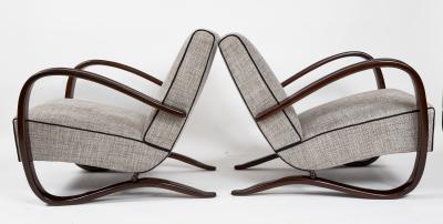 Jindrich Halabala Pair Of Art Deco Czech Lounge Chairs By Jindrich Halabala