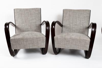 Jindrich Halabala Pair Of Art Deco Czech Lounge Chairs By Jindrich Halabala
