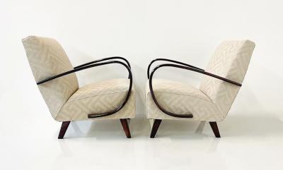 Jindrich Halabala Pair of Bentwood Armchairs by Jindrich Halabala Czech Republic 1940s