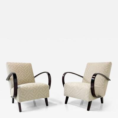 Jindrich Halabala Pair of Bentwood Armchairs by Jindrich Halabala Czech Republic 1940s