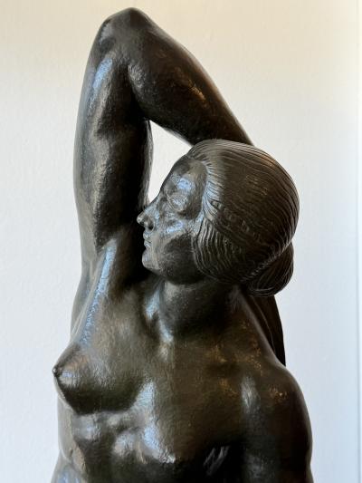 Jo Descomps French Art Deco Cire Perdue Bronze Nude by Jo Descomps