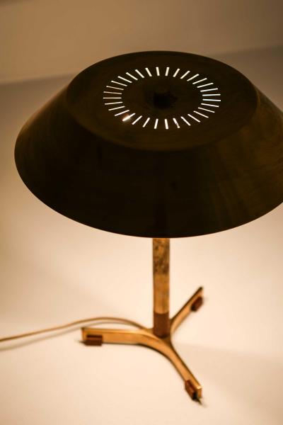 Jo Hammerborg Pair of Jo Hammerborg Table Lamps in Brass and Teak by Fog M rup 1950s