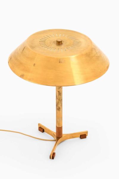 Jo Hammerborg Pair of Jo Hammerborg Table Lamps in Brass and Teak by Fog M rup 1950s