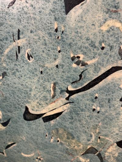 Joan Mir MID CENTURY ABSTRACT DOUBLE SIDED CANVAS PAINTING IN THE MANNER OF JOAN MIRO