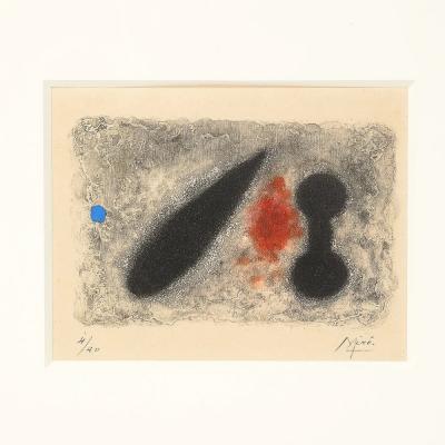 Joan Mir Modernist Nous Avons Etching Aquatint Edition 4 40 signed Joan Mir 