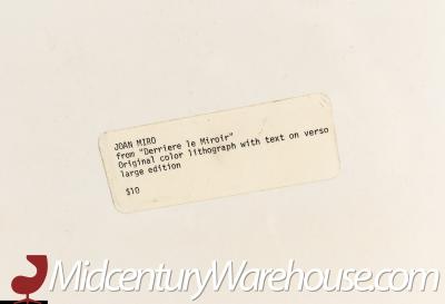 Joan Miro Mid Century Art Print