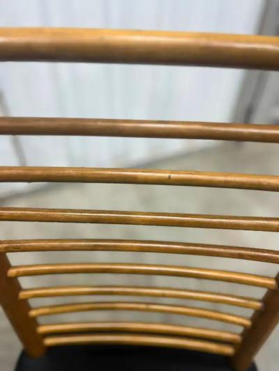 Joaquim Tenreiro Brazilian Mid Century Chairs in Hardwood Leather by Joaquim Tenreiro c 1950