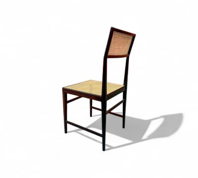 Joaquim Tenreiro Brazilian Mid century Modern Chair in Rosewood Cane Joaquim Tenreiro 1950s