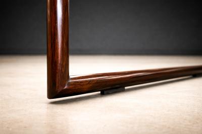 Joaquim Tenreiro Brazilian Modern Coffee Table in Rosewood Glass Joaquim Tenreiro 1960s