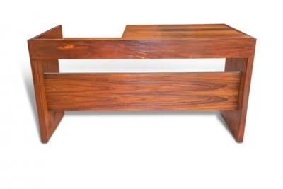 Joaquim Tenreiro Brazilian Modern Desk in Hardwood by Joaquim Tenreiro for Bloch 1966 Brazil