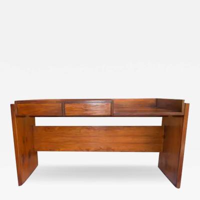 Joaquim Tenreiro Brazilian Modern Desk in Hardwood by Joaquim Tenreiro for Bloch 1966 Brazil