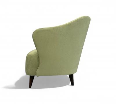 Joaquim Tenreiro Concha Armchair in Ultra Suede Att to Joaquim Tenreiro 1950s Lot 138V2
