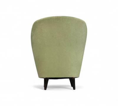 Joaquim Tenreiro Concha Armchair in Ultra Suede Att to Joaquim Tenreiro 1950s Lot 138V2