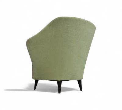 Joaquim Tenreiro Concha Armchair in Ultra Suede Att to Joaquim Tenreiro 1950s Lot 138V2