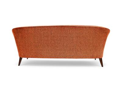 Joaquim Tenreiro Concha Sofa in Hardwood Chenille Joaquim Tenreiro 1960s Lot 333A