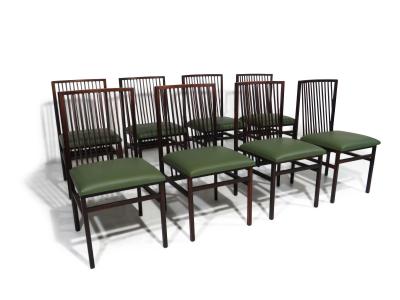Joaquim Tenreiro Eight Estrutural Structural Brazil Modern Chairs