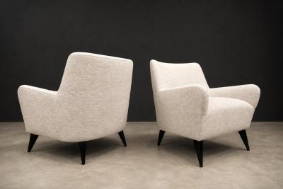 Joaquim Tenreiro Joaquim Tenreiro Armchairs Hardwood with Ebonized Legs Brazil 1950s