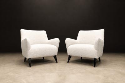 Joaquim Tenreiro Joaquim Tenreiro Armchairs Hardwood with Ebonized Legs Brazil 1950s
