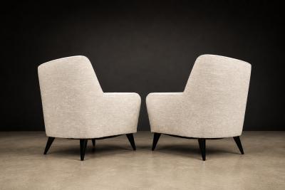 Joaquim Tenreiro Joaquim Tenreiro Armchairs Hardwood with Ebonized Legs Brazil 1950s