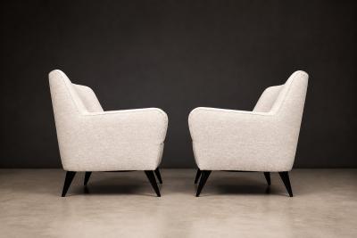 Joaquim Tenreiro Joaquim Tenreiro Armchairs Hardwood with Ebonized Legs Brazil 1950s