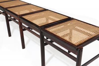 Joaquim Tenreiro Joaquim Tenreiro Brazilian Rosewood and Cane Bench