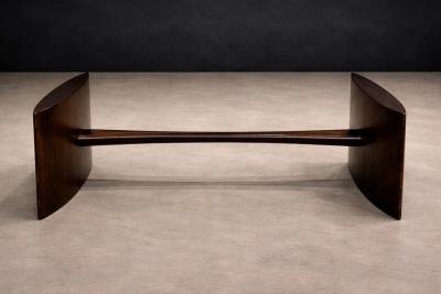 Joaquim Tenreiro Joaquim Tenreiro Rosewood Crystal Coffee Table Brazil 1960s
