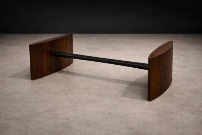 Joaquim Tenreiro Joaquim Tenreiro Rosewood Crystal Coffee Table Brazil 1960s