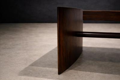 Joaquim Tenreiro Joaquim Tenreiro Rosewood Crystal Coffee Table Brazil 1960s