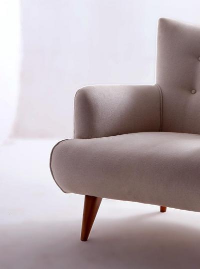 Joaquim Tenreiro Mid Century Modern Upholstery Lounge Chair by Joaquim Tenreiro Brazil 1956