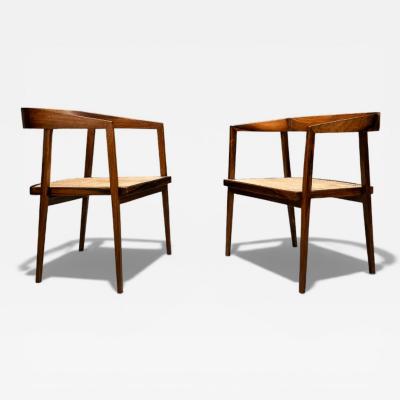 Joaquim Tenreiro Pair of Armchairs in Rosewood and Cane Joaquim Tenreiro 1950s Lot 533