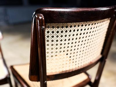 Joaquim Tenreiro Pair of Cadeira com Assento Curvo Chairs by Joaquim Tenreiro