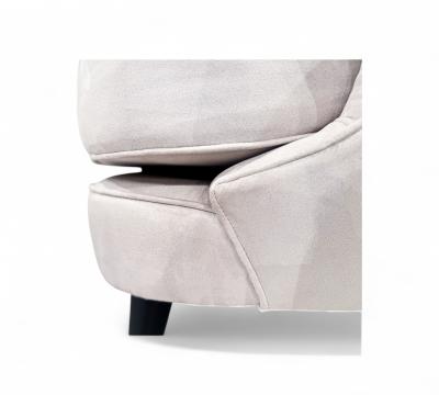 Joaquim Tenreiro Pair of Concha Armchairs in Grey Fabric Joaquim Tenreiro 1960s Lot 215A