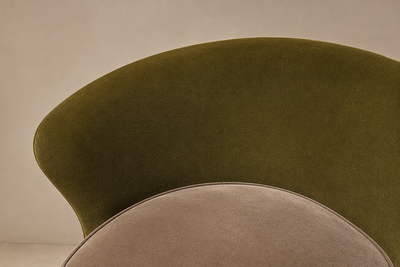Joaquim Tenreiro Pair of Concha Armchairs in Two Tone Mohair by Joaquim Tenreiro Lot 215B