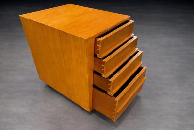 Joaquim Tenreiro Rare Curved Desk by Joaquim Tenreiro w Floating Top Drawer Cabinet Lot 731A