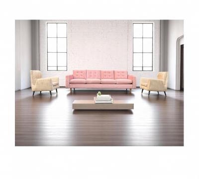 Joaquim Tenreiro Rectangular Sofa in Hardwood Pink Velvet Joaquim Tenreiro 1950s Lot 501