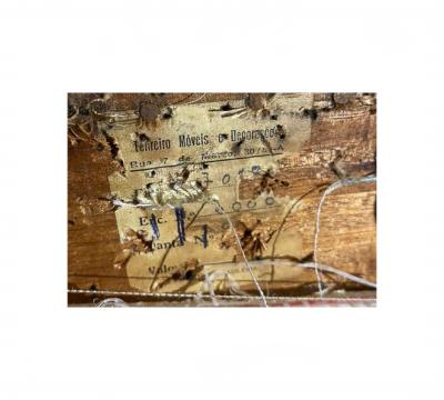 Joaquim Tenreiro Rectangular Sofa in Hardwood Pink Velvet Joaquim Tenreiro 1950s Lot 501