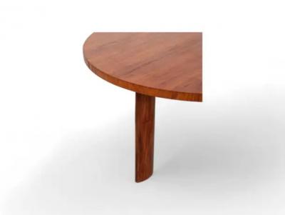 Joaquim Tenreiro Round Dining Table with Curved Legs by Joaquim Tenreiro 1950s